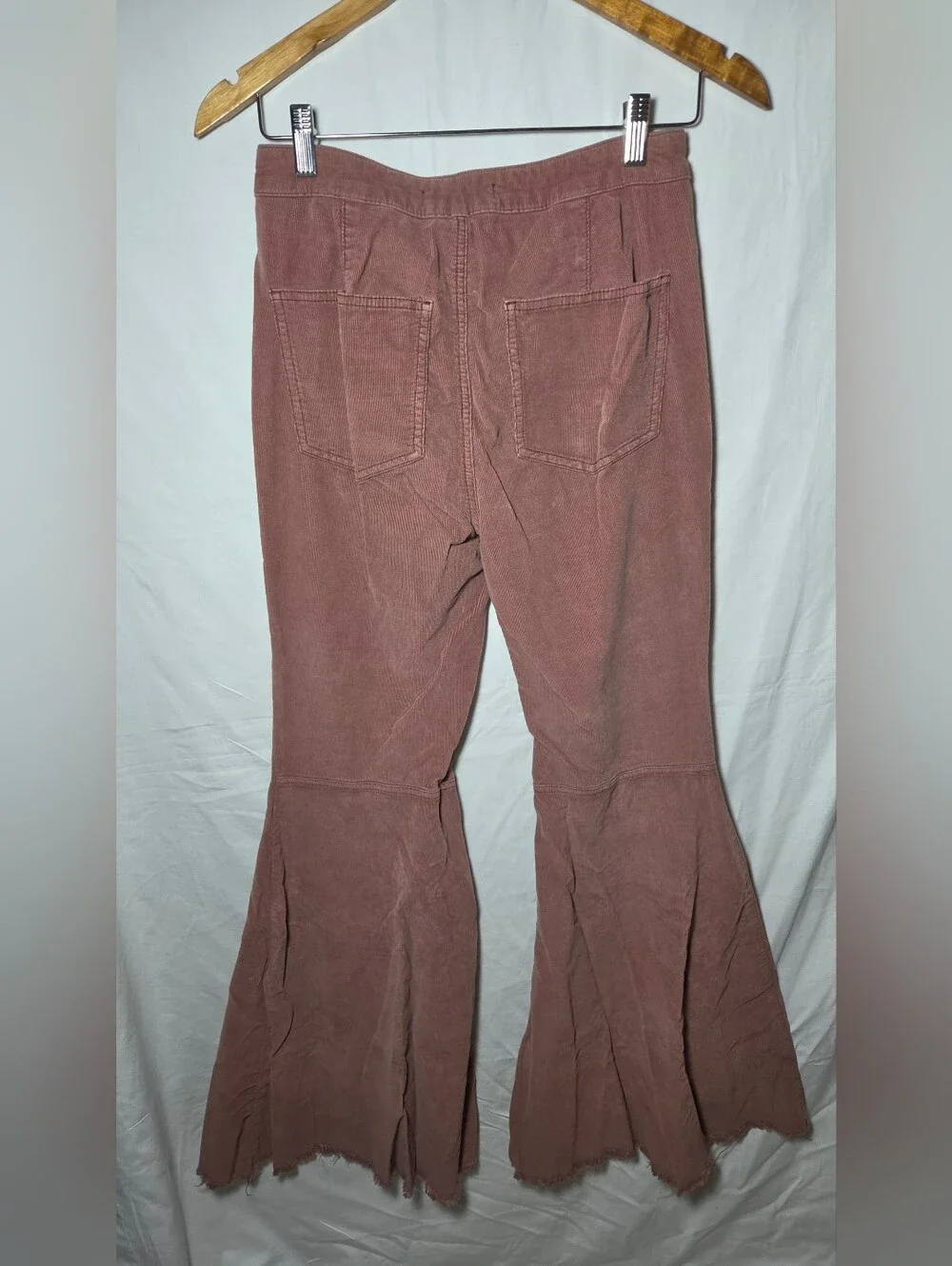 Free People Corduroy Flare Jeans in Dusty Rose